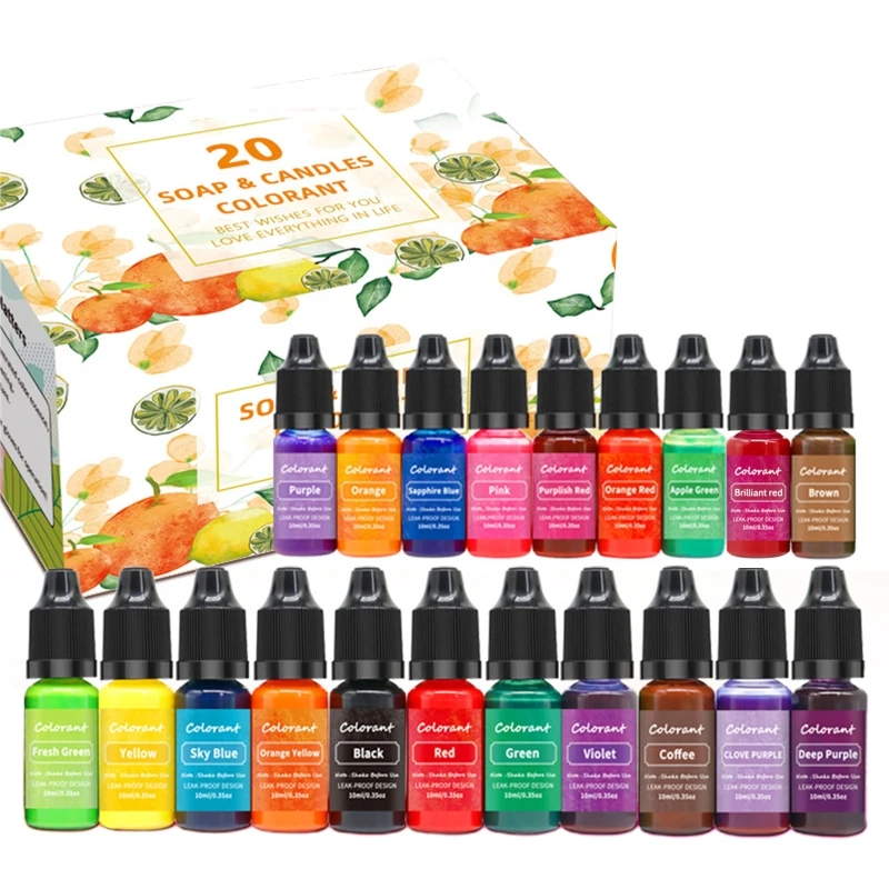 Vibrant Rainbow Soap Coloring Bath Bomb Supply Kit Liquid Candle Wax Dye for DIY Candle Making Soy Wax Dyes 0.35oz/10 DropShip
Vibrant Rainbow Soap Coloring Bath Bomb Supply Kit Liquid Candle Wax Dye for DIY Candle Making Soy Wax Dyes 0.35oz/10 DropShip