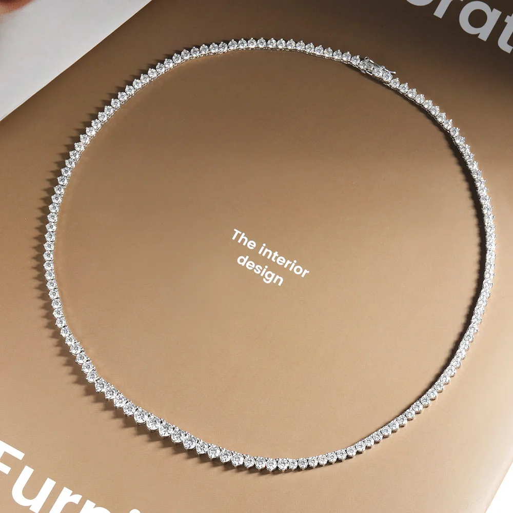 Serenity Three-claw Gradient D Color Moissanite Tennis Necklace Women Man S925 Sterling Silver Sparkling Neck Chain Fine Jewelry 6 Mallzona S2847299d088945eb9eed5f59fc0e2658w Serenity Three-claw Gradient D Color Moissanite Tennis Necklace Women Man S925 Sterling Silver Sparkling Neck Chain Fine Jewelry Mallzona