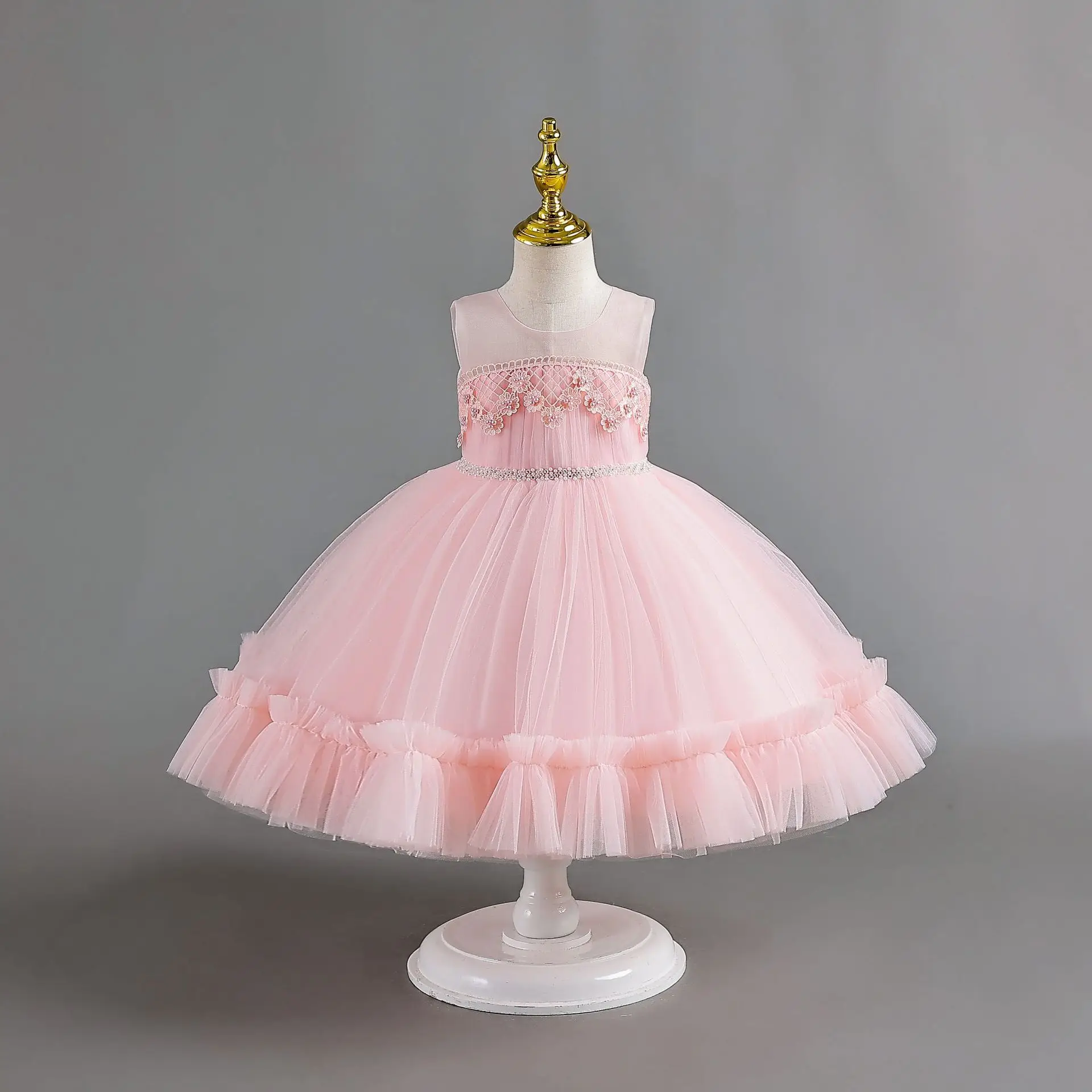 

Пышное детское платье с жемчужинами Детские платья с цветочной аппликацией детское платье принцессы для рождественской вечеринки для детей от 0 до 12 месяцев
