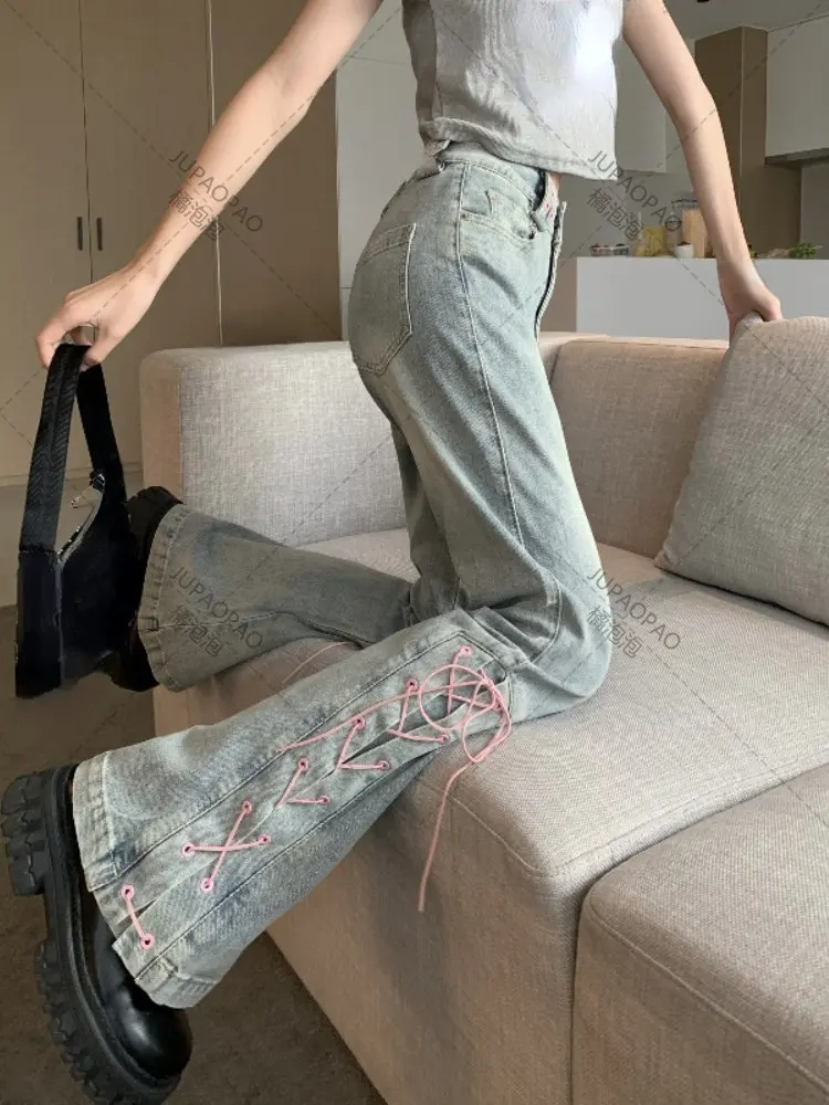 High Waist Slim Flare Pants Women Casual Vintage Wide Leg Jeans Pure Color Korean Style Denim Trousers Female 2023 Autumn Design
High Waist Slim Flare Pants Women Casual Vintage Wide Leg Jeans Pure Color Korean Style Denim Trousers Female 2023 Autumn Design