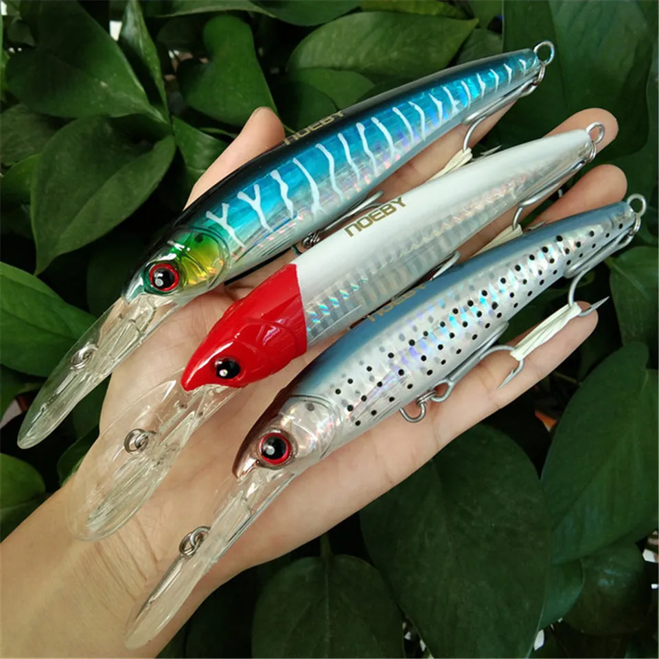 NOEBY 3pcs 14cm 52g 16cm 73g 12cm 30g Slow Sinking Trolling Artificial Baits Sea Fishing Wobblers Minnow Lure
NOEBY 3pcs 14cm 52g 16cm 73g 12cm 30g Slow Sinking Trolling Artificial Baits Sea Fishing Wobblers Minnow Lure