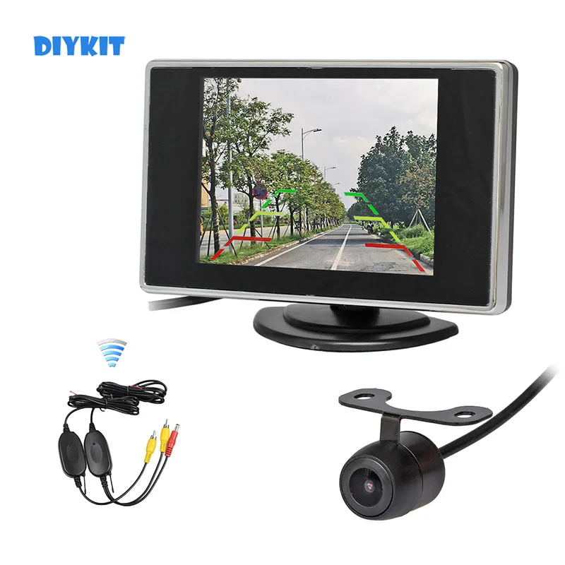 DIYKIT Wireless 3.5inch TFT LCD Car Monitor Rear View Camera Kit Reversing Camera Parking Assistance System
DIYKIT Wireless 3.5inch TFT LCD Car Monitor Rear View Camera Kit Reversing Camera Parking Assistance System