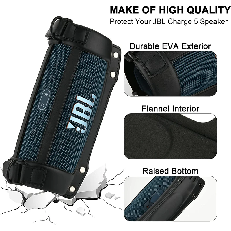 ZOPRORE Hard EVA Case for JBL Charge 5 Portable Bluetooth Speaker Travel Carrying Protective Case Cover with Strap ZOPRORE Hard EVA Case for JBL Charge 5 Portable Bluetooth Speaker Travel Carrying Protective Case Cover with Strap