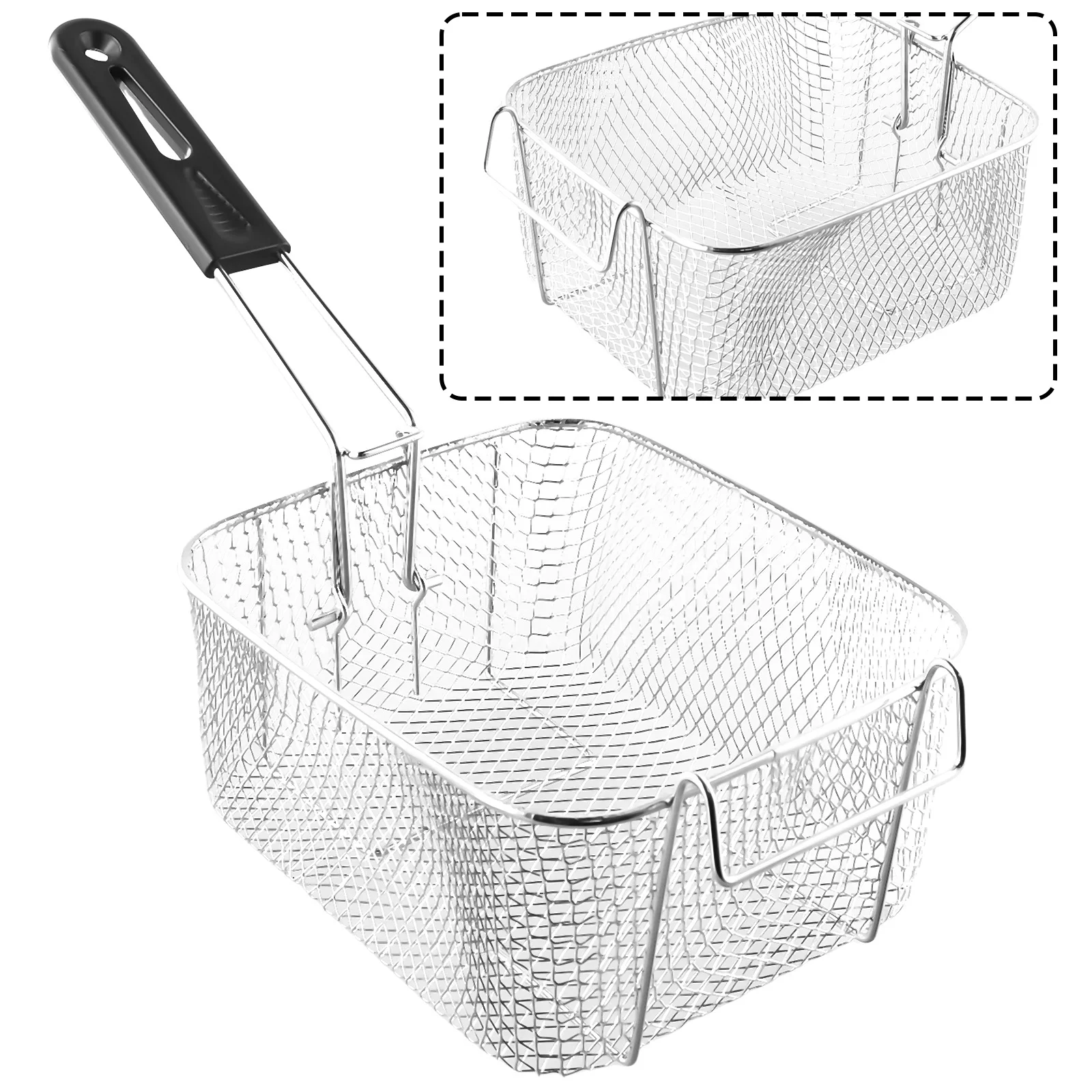 Mini Fried Skewers Chips Fish Fry Baskets Stainless Steel Fryer Basket Strainer For Fry Chicken Fish French Fries
Mini Fried Skewers Chips Fish Fry Baskets Stainless Steel Fryer Basket Strainer For Fry Chicken Fish French Fries