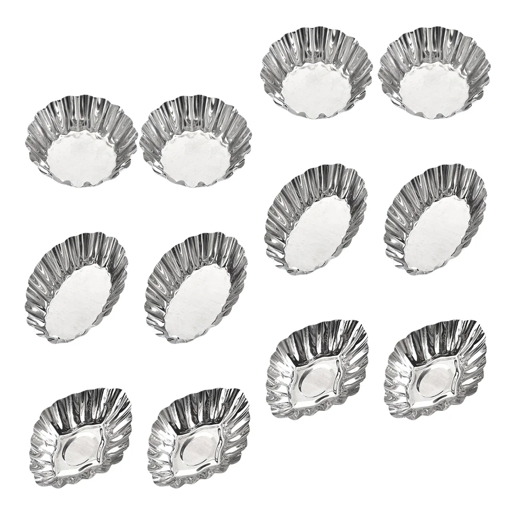 

Stainless Steel Egg Tart Molds Non-Stick Cupcake Mini Pie Mould Reusable Muffin Baking Cup Tartlets Pans Bakeware