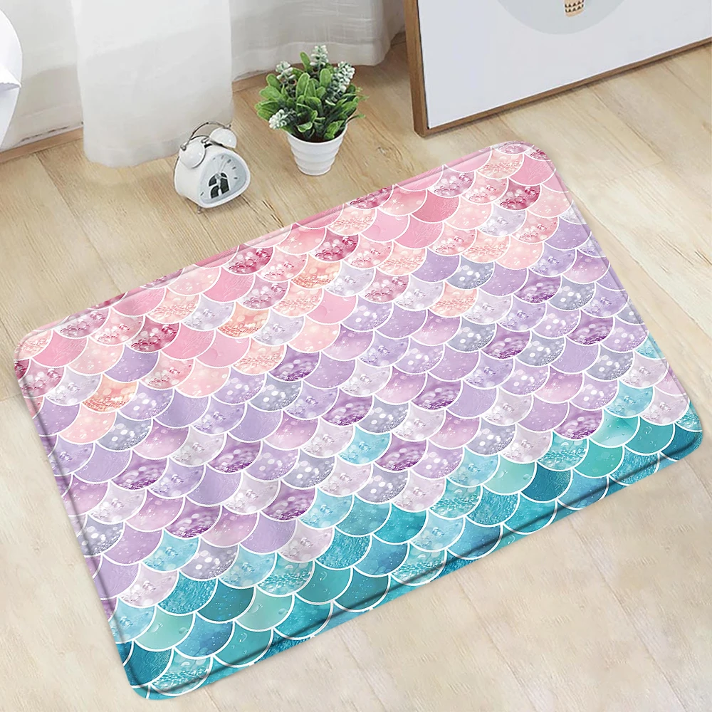 Color Fish Scale Bathroom Mat Mermaid Texture Geometric Modern Non-Slip Rug Flannel Girl Home Decor Kitchen Doorway Aisle Carpet
Color Fish Scale Bathroom Mat Mermaid Texture Geometric Modern Non-Slip Rug Flannel Girl Home Decor Kitchen Doorway Aisle Carpet