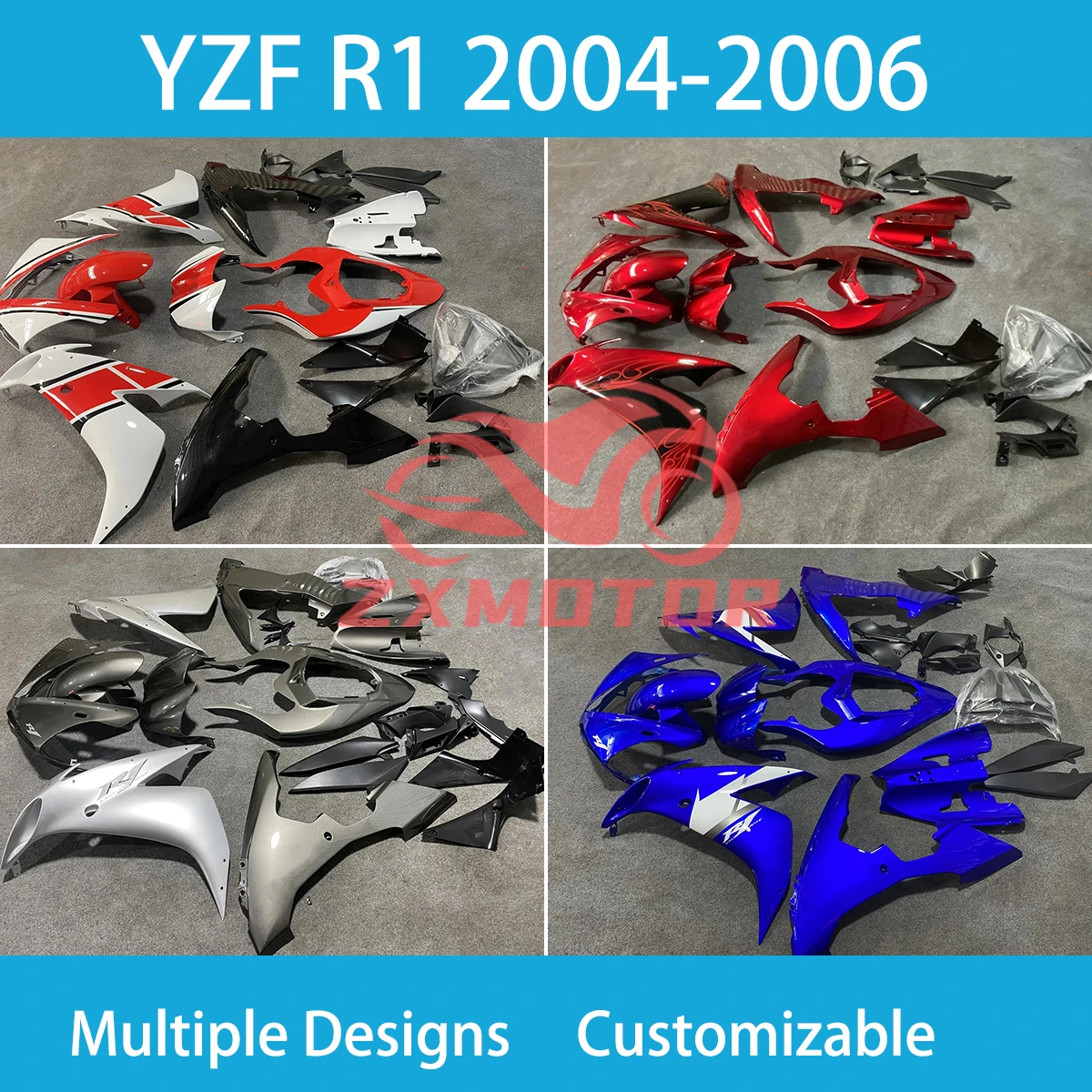 Обтекатели на заказ для YAMAHA YZFR1 04 05 06, YZF R1 2004 2005 2006, комплект обтекателей на вторичном рынке для мотоцикла
Обтекатели на заказ для YAMAHA YZFR1 04 05 06, YZF R1 2004 2005 2006, комплект обтекателей на вторичном рынке для мотоцикла