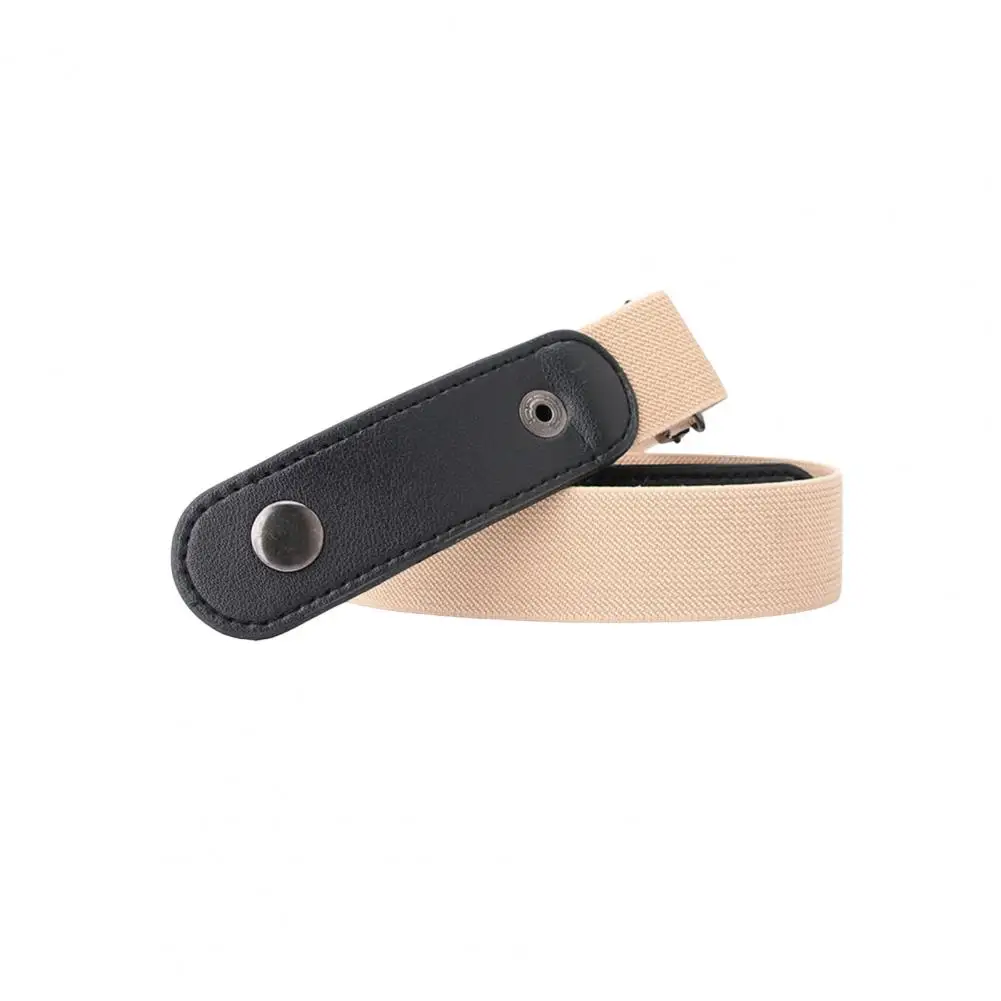 

No Buckle Elastic Belt Adjustable Length Traceless Design Women Waistband Solid Color Belt Comfortable Lazy Belt for Costume