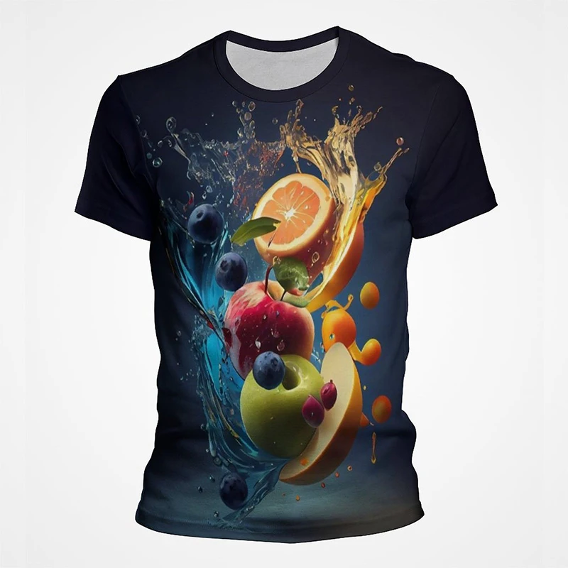 

New Summer Lemon Strawberry Orange Graphic Pop Men T Shirt 3D Delicous Fruits Printed Tee Shirts Kid Women Fashion Short Sleeves