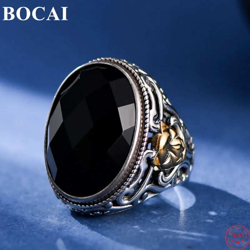 BOCAI S925 Sterling Silver Rings for Women Men New Fashion Tiger Eternal Vine Cutting Surface Oval Agate Jewelry Free Shipping
BOCAI S925 Sterling Silver Rings for Women Men New Fashion Tiger Eternal Vine Cutting Surface Oval Agate Jewelry Free Shipping
