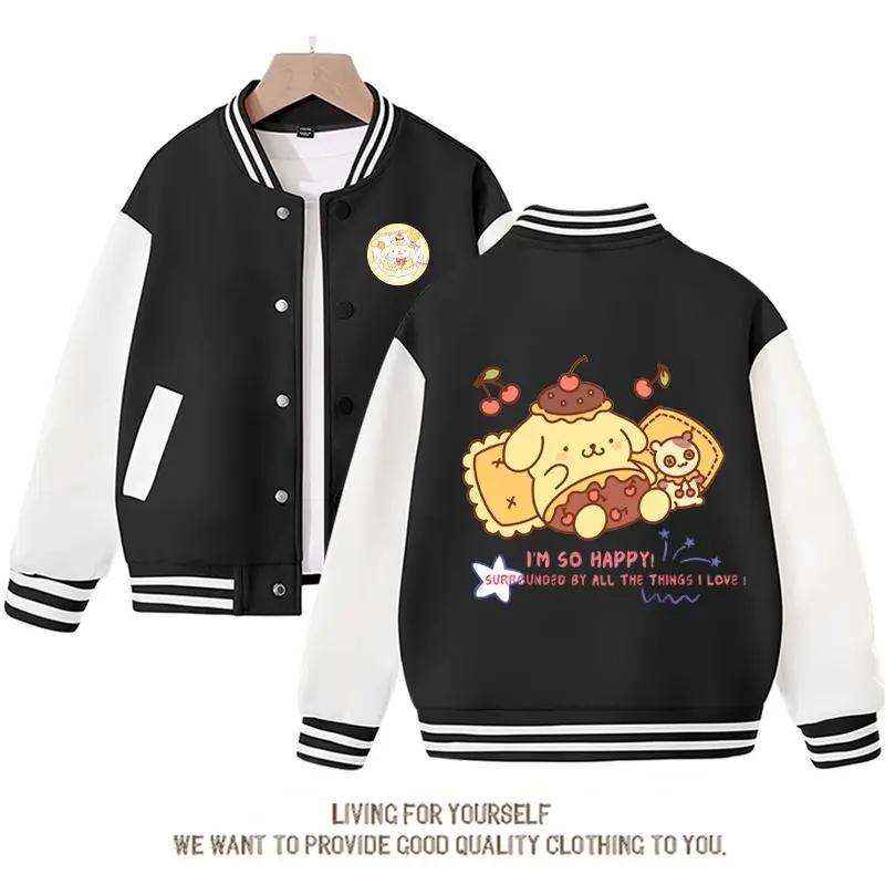 2023 Kawaii Sanrio Pompompurink Cartoon Kids Coat Japan Anime Spring and Autumn New Casual Sports Baseball Uniform Girl Gift
2023 Kawaii Sanrio Pompompurink Cartoon Kids Coat Japan Anime Spring and Autumn New Casual Sports Baseball Uniform Girl Gift
