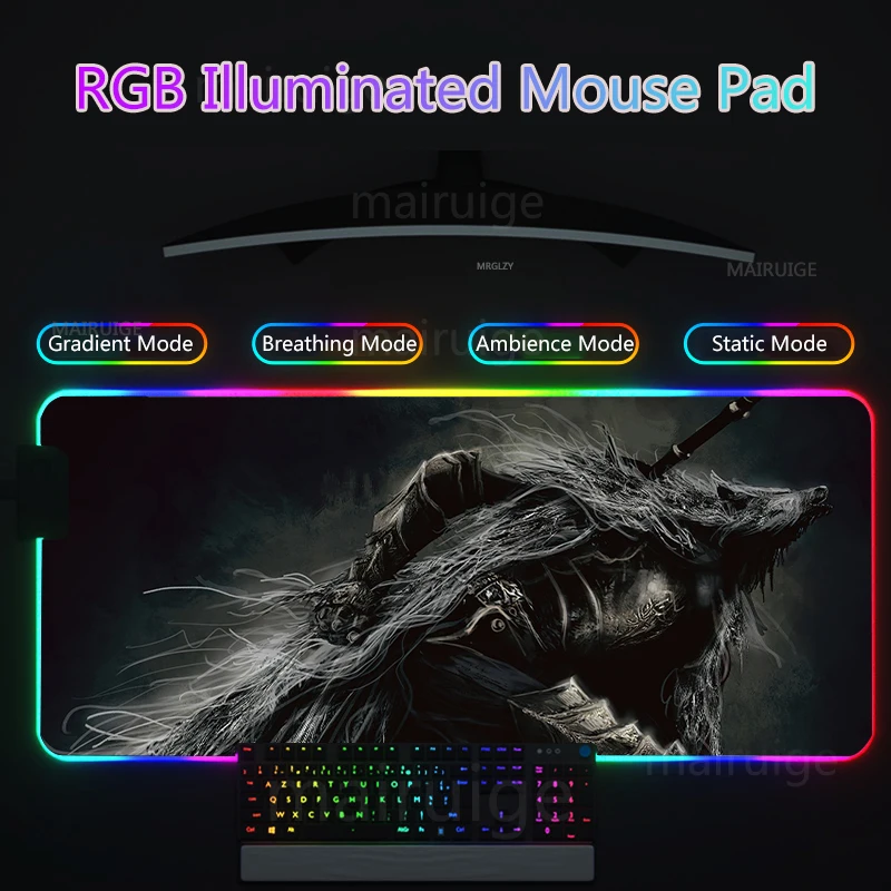 RGB Led Backlight Mouse Pad 40*90cm Elden Gaming Accessories Large MousePad Anime MouseMat Keyboard Desk Mat XXL Ring Play Mats
RGB Led Backlight Mouse Pad 40*90cm Elden Gaming Accessories Large MousePad Anime MouseMat Keyboard Desk Mat XXL Ring Play Mats