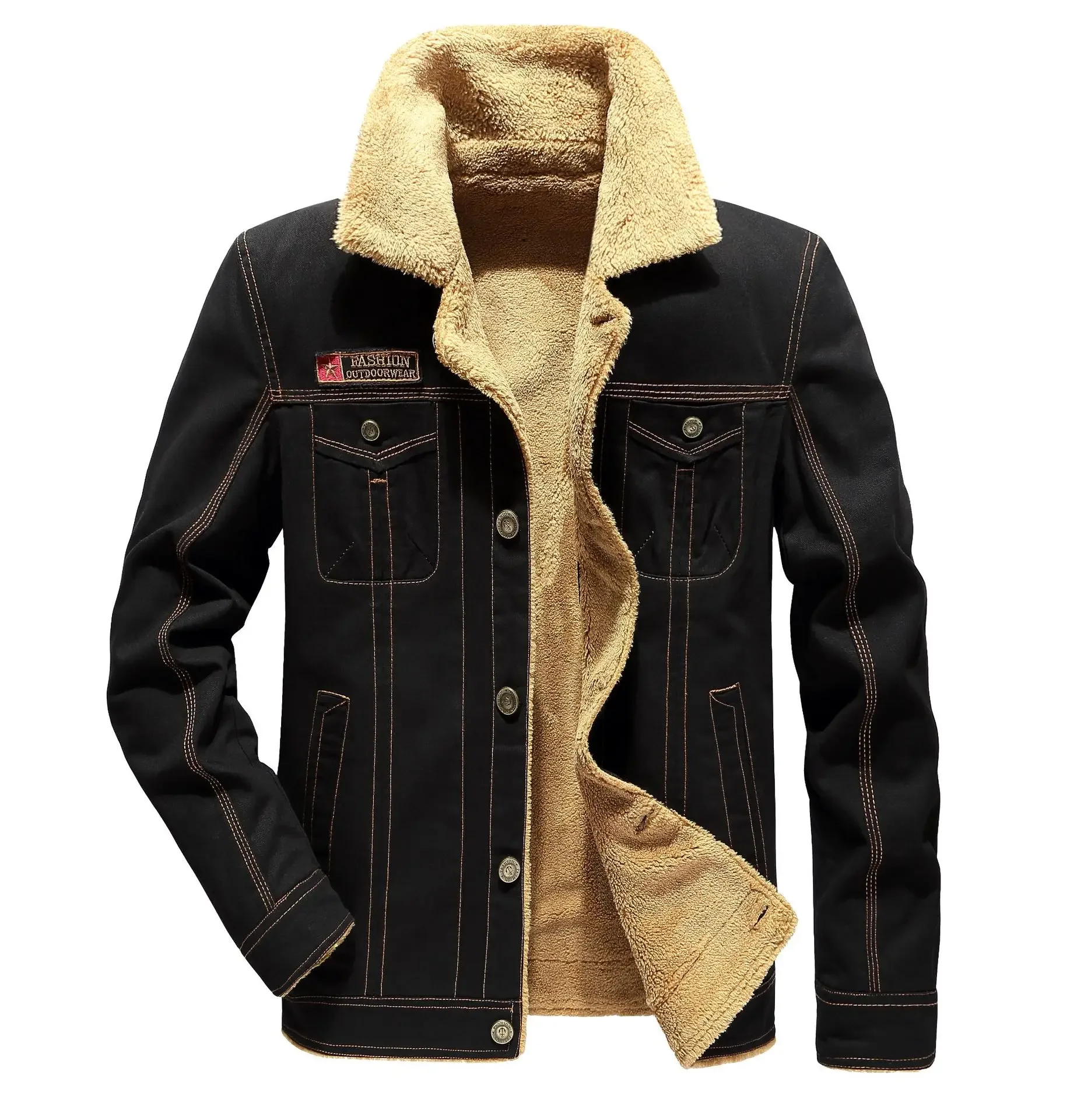 Cotton jacket men's autumn/winter flight coat with fleece thickened pile one uniform loose large size youth padded jacket
Cotton jacket men's autumn/winter flight coat with fleece thickened pile one uniform loose large size youth padded jacket