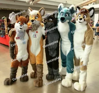 

Husky Fox Dog Fursuit Mascot Costumes Cartoon Character Carnival Xmas Easter Advertising Birthday Party Halloween Fancy Party