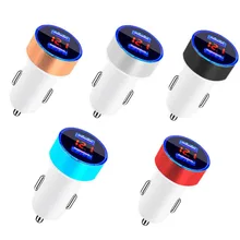 Car Charger 5V 3.1A Quick Charge Dual USB Port LED Display Voltmeter Phone Charging Adapter, Black, Champagne Red
Car Charger 5V 3.1A Quick Charge Dual USB Port LED Display Voltmeter Phone Charging Adapter, Black, Champagne Red