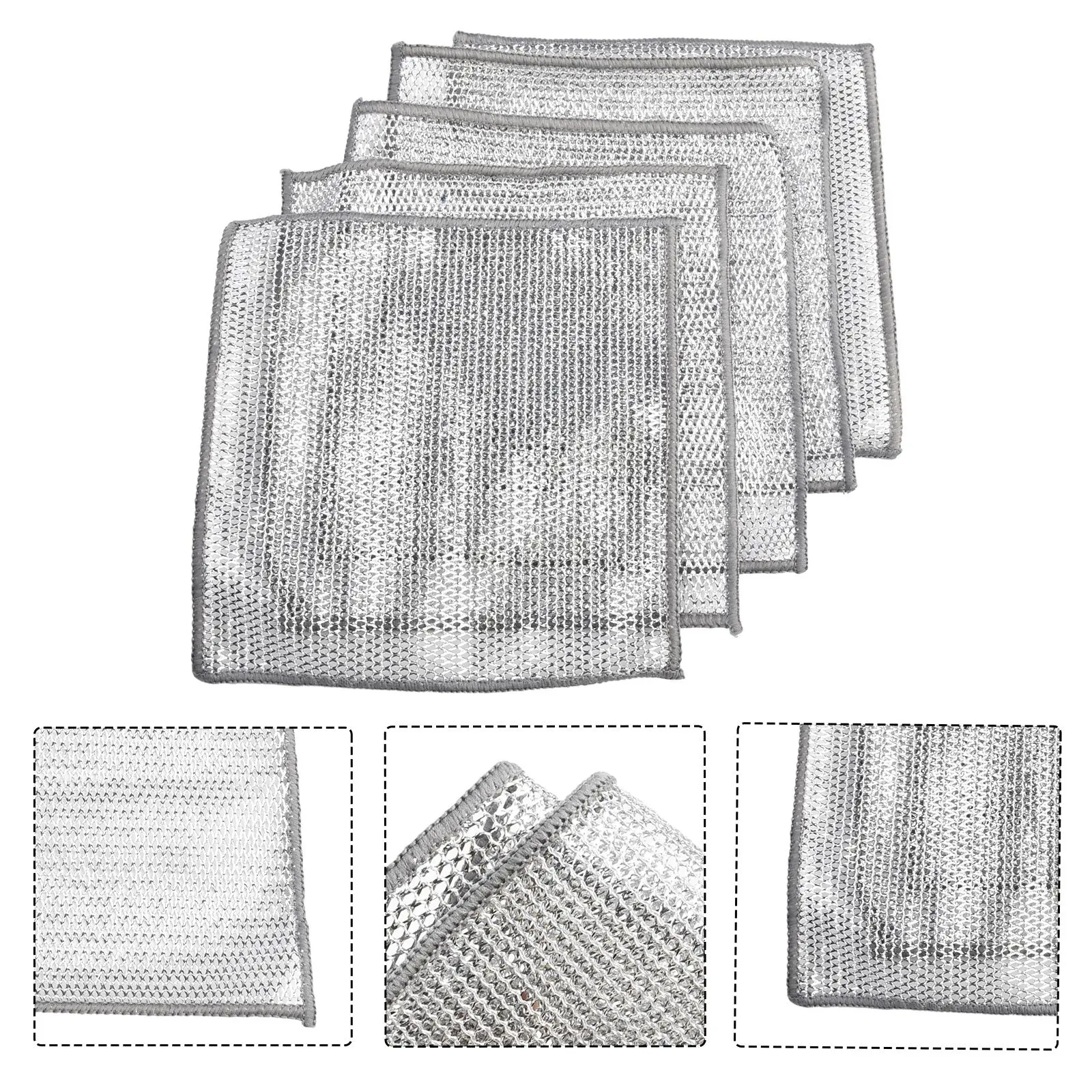 Non-Scratch Wire Dishcloth Wire Dishwashing Rags For Wet And Dry Scrubs & Cleans For Dishes Sinks Counters Stove Tops
Non-Scratch Wire Dishcloth Wire Dishwashing Rags For Wet And Dry Scrubs & Cleans For Dishes Sinks Counters Stove Tops