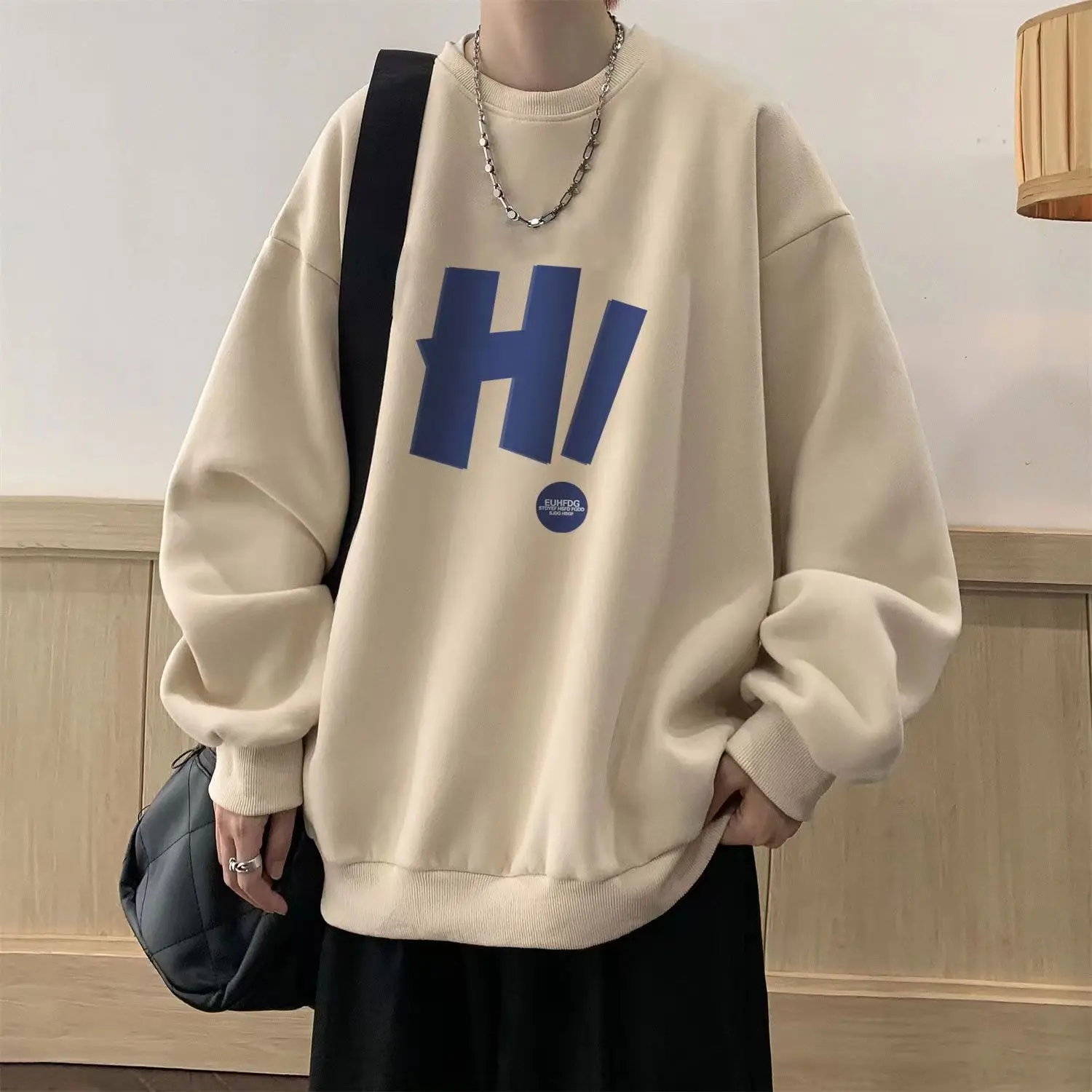 High Quality Cotton Round Neck Hoodies Men's Autumn Hong Kong Style Solid Versatile Casual Loose Heavy Style Hoodies Coat
High Quality Cotton Round Neck Hoodies Men's Autumn Hong Kong Style Solid Versatile Casual Loose Heavy Style Hoodies Coat