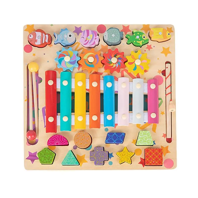 

Multifunctional Wood Toy Multi-purpose Shape Recognition Toy Preschool Learning Toys Creative Early Educational Montessori Play