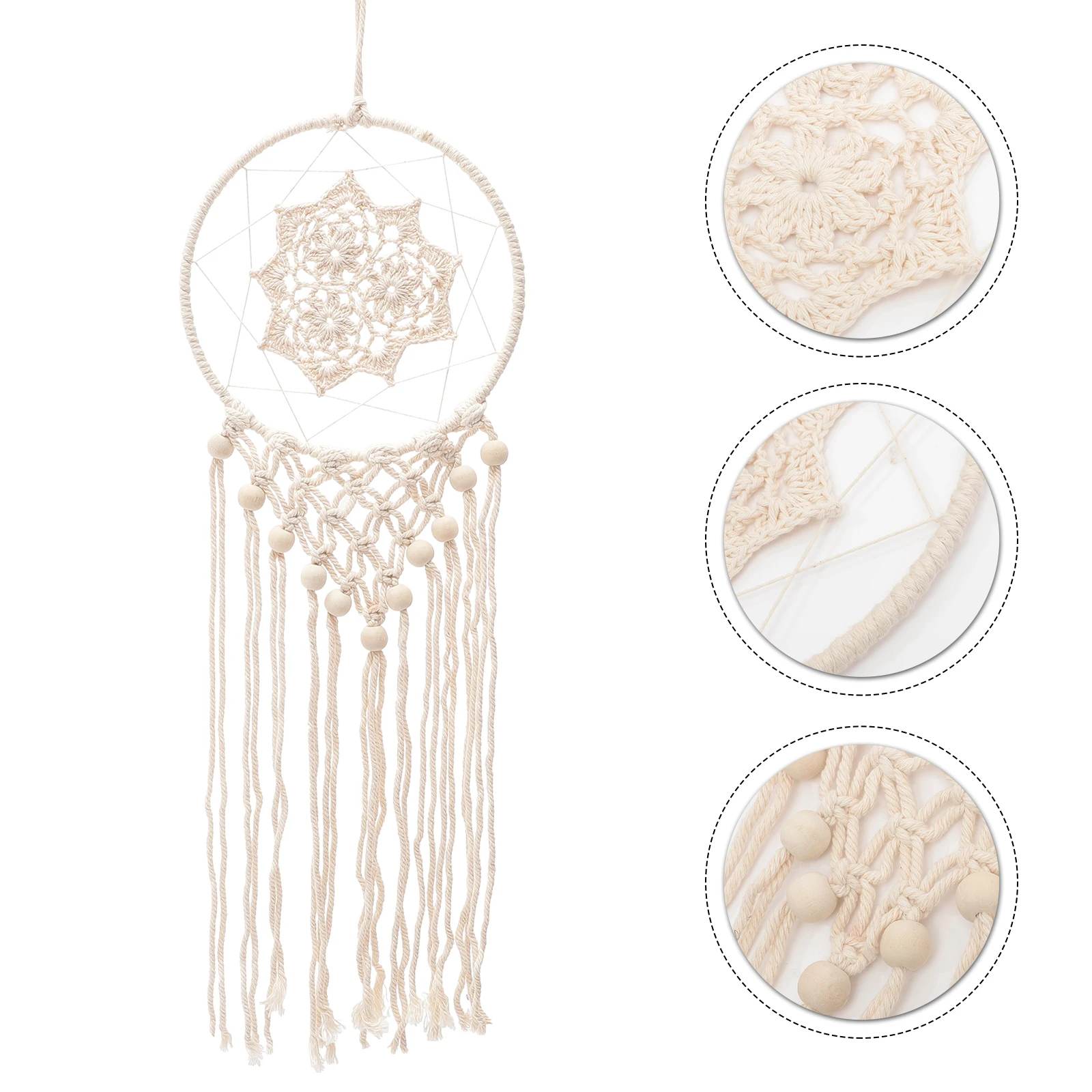 Macrame Dream Catcher Wall Hanging - Cotton Rope Bedroom Decor 1 S285ac6de06e14354a72e493066ca31e0r