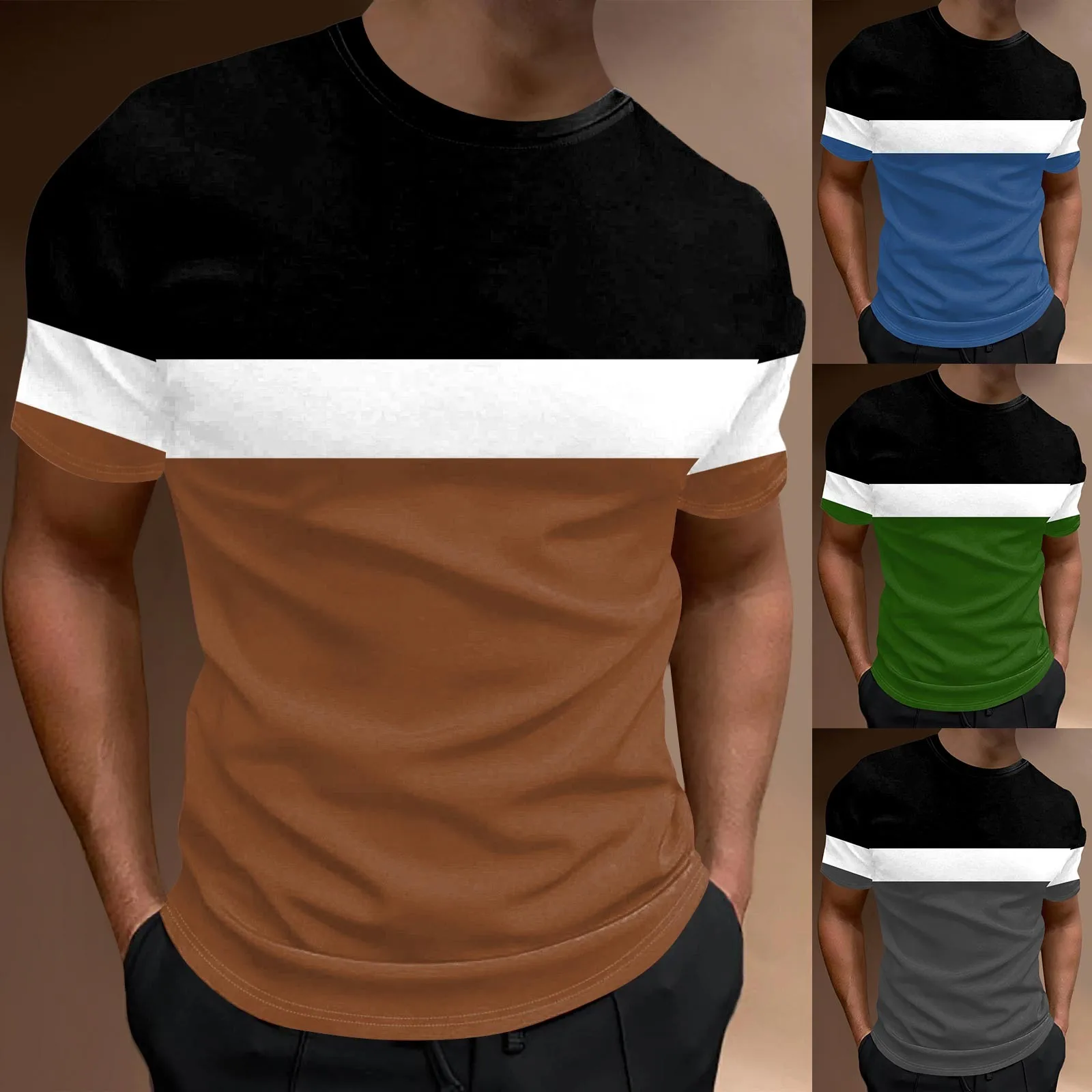 Men's Spring And Summer Leisure Sports Breathable Comfortable Beach Wind Stripe Color Short Sleeved T Sports Casual
Men's Spring And Summer Leisure Sports Breathable Comfortable Beach Wind Stripe Color Short Sleeved T Sports Casual