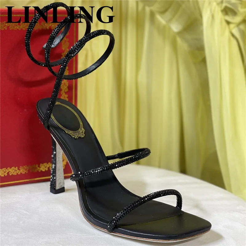 Luxury Design Crystal Strap Gladiator Sandals Women Fashion Rhinestone Wedding Party Shoes Summer High Heel Sandalias Mujer 2023
Luxury Design Crystal Strap Gladiator Sandals Women Fashion Rhinestone Wedding Party Shoes Summer High Heel Sandalias Mujer 2023