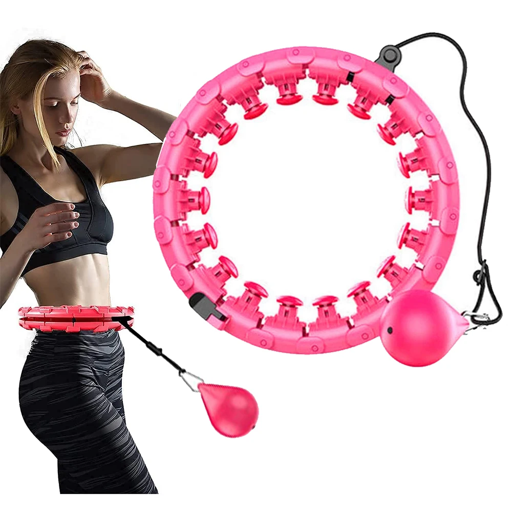 

24 Sections Smart Weighted Sport Hoops Abdominal Thin Waist Exercise Detachable Hoop Massage Fitness Circle Training Weight Loss