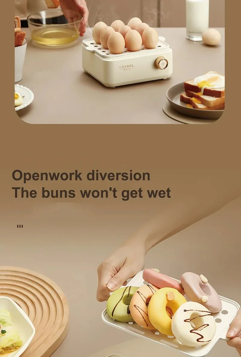 Double Layers Electric Egg Boiler Cooker Steamer for Corn Milk - Rapid Breakfast Multifunction Kitchen Cooking Appliance Double Layers Electric Egg Boiler Cooker Steamer for Corn Milk - Rapid Breakfast Multifunction Kitchen Cooking Appliance