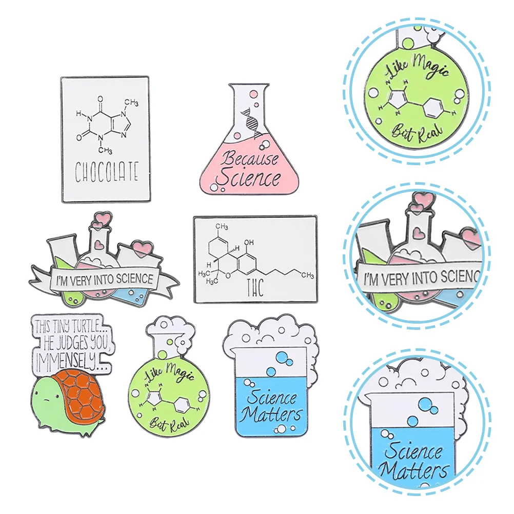 7 Pcs Science Experiment Badge Clothing Mushroom Decor Clothes Brooches Pin Alloy
7 Pcs Science Experiment Badge Clothing Mushroom Decor Clothes Brooches Pin Alloy
