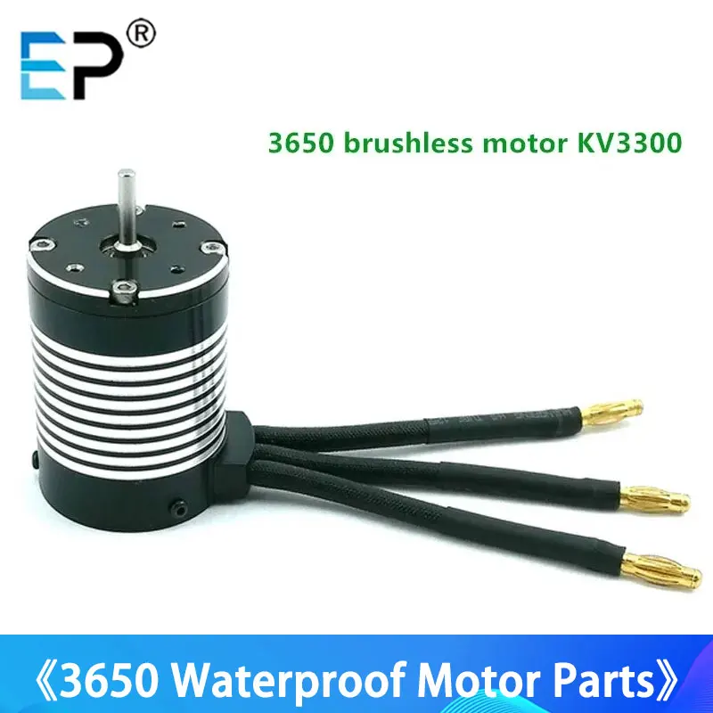

E-Power 3650 3300KV Waterproof Brushless Motor Parts 3660 3800KV RC Car Boat 3.175mm Gear 1/10 1/12 Toy Accessories