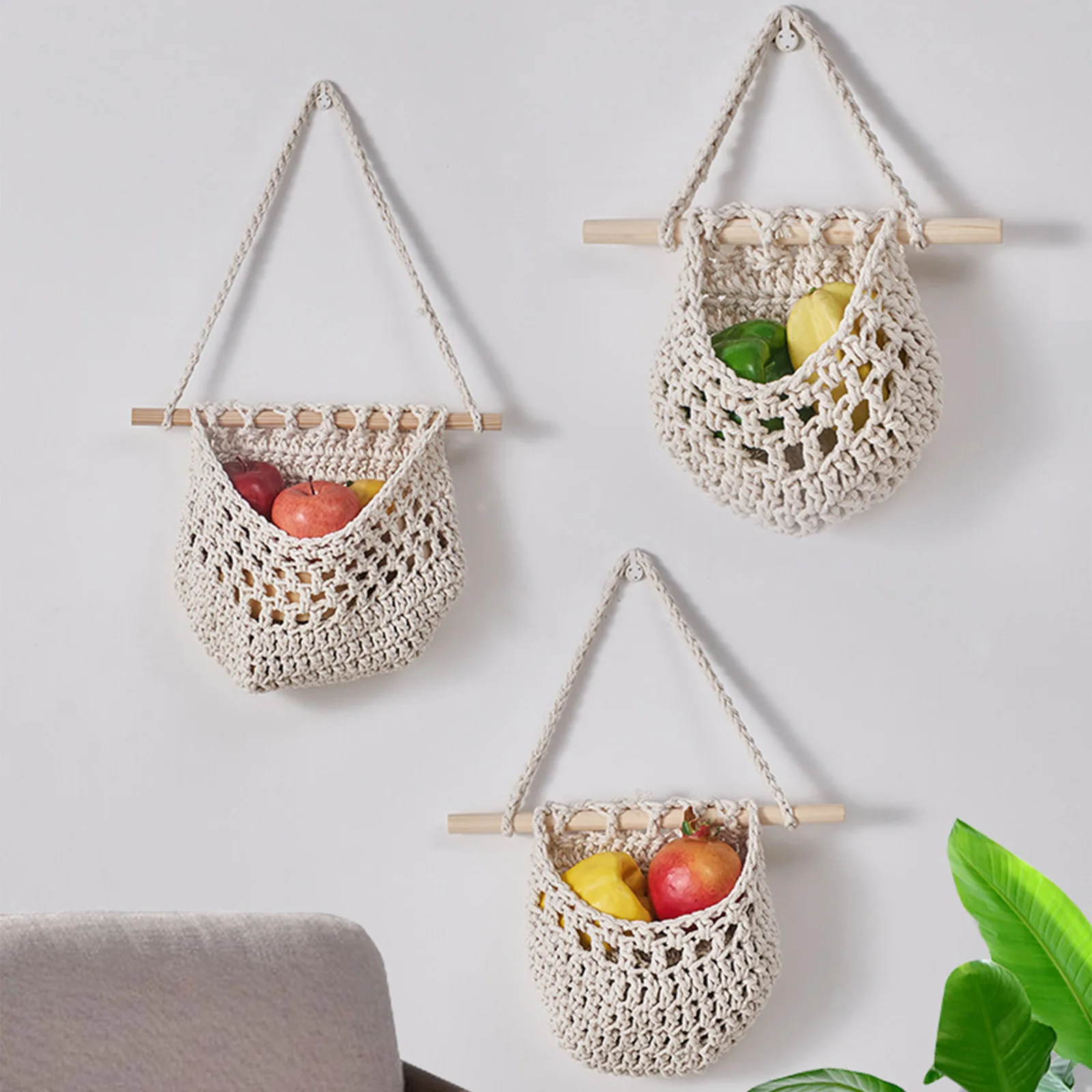 Hanging Fruit Basket Under Cabinet Hanging Basket Woven Net Door Behind Storage Pendant For Fruit Vegetable Kitchen Organizer
Hanging Fruit Basket Under Cabinet Hanging Basket Woven Net Door Behind Storage Pendant For Fruit Vegetable Kitchen Organizer
