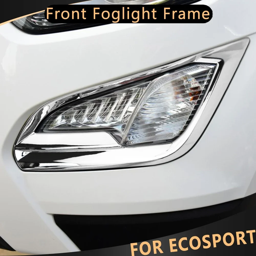 

Для Ford Ecosport 2018 - 2021 2 шт. ABS передняя противотуманная фара задняя фара декоративная рамка стикер отделка Аксессуары для стайлинга
