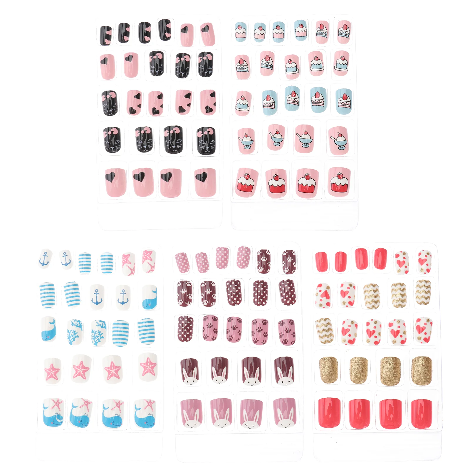 5 Boxes/120 Pcs Children False Nail Sticking Nail Decals Eco-friendly Manicure Decorative Sticker Fake Cartoon Nails Sticker
5 Boxes/120 Pcs Children False Nail Sticking Nail Decals Eco-friendly Manicure Decorative Sticker Fake Cartoon Nails Sticker