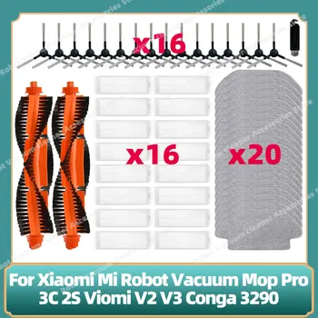 Compatible for Xiaomi Mi Robot Vacuum Mop Pro 3C 2S Spare Hepa Filter Side Main Brush Cover Mop Holder Accessories Parts