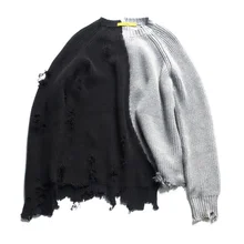 Design Hip Hop Punk Knitwear Women Vintage Pullover Autumn Winter Men Ripped Hole Patchwork Oversized Knitted Sweater Irregular
Design Hip Hop Punk Knitwear Women Vintage Pullover Autumn Winter Men Ripped Hole Patchwork Oversized Knitted Sweater Irregular