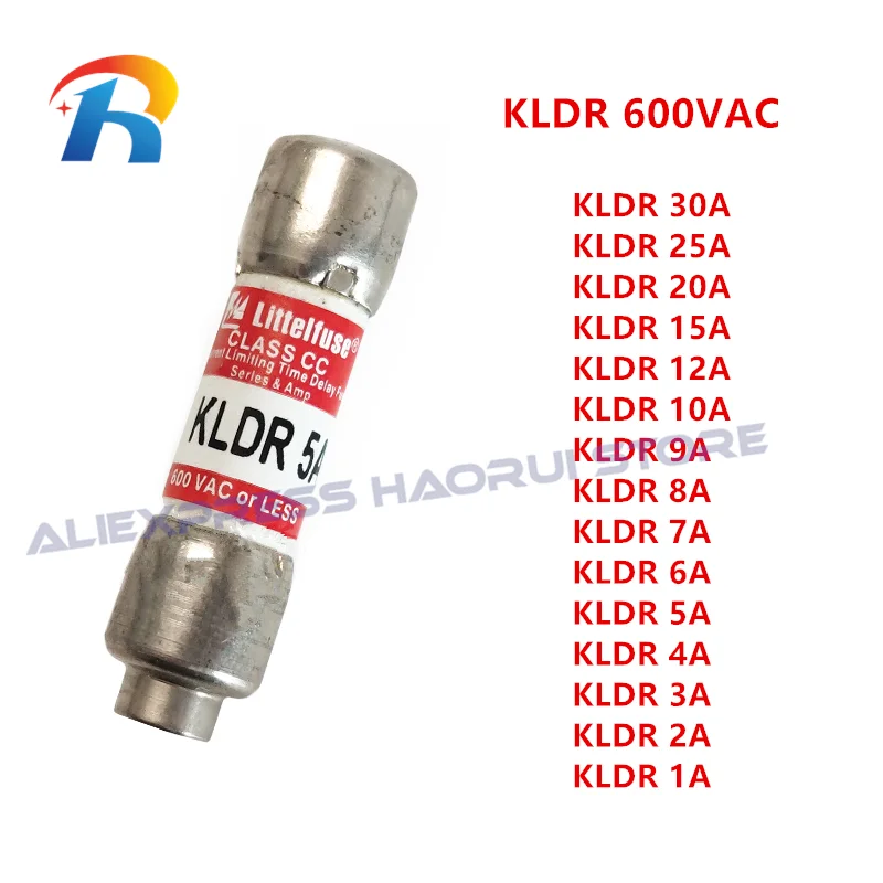 

10Pcs New Litteluse Fuse KLDR 1A/2A/3A/4A/5A/6A/7A/8A/9A/10A/12A/15A/20A/25A/30A 30A 600V 10X38MM fuses