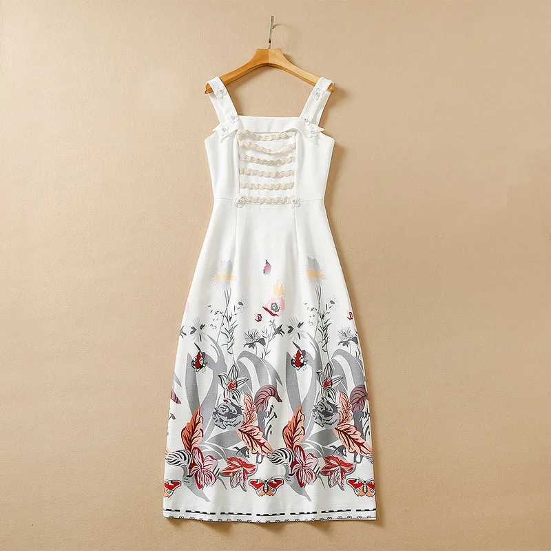 European and American women's summer 2022 new Condole belt Sleeveless three-dimensional cotton and linen printing Fashion dress
European and American women's summer 2022 new Condole belt Sleeveless three-dimensional cotton and linen printing Fashion dress