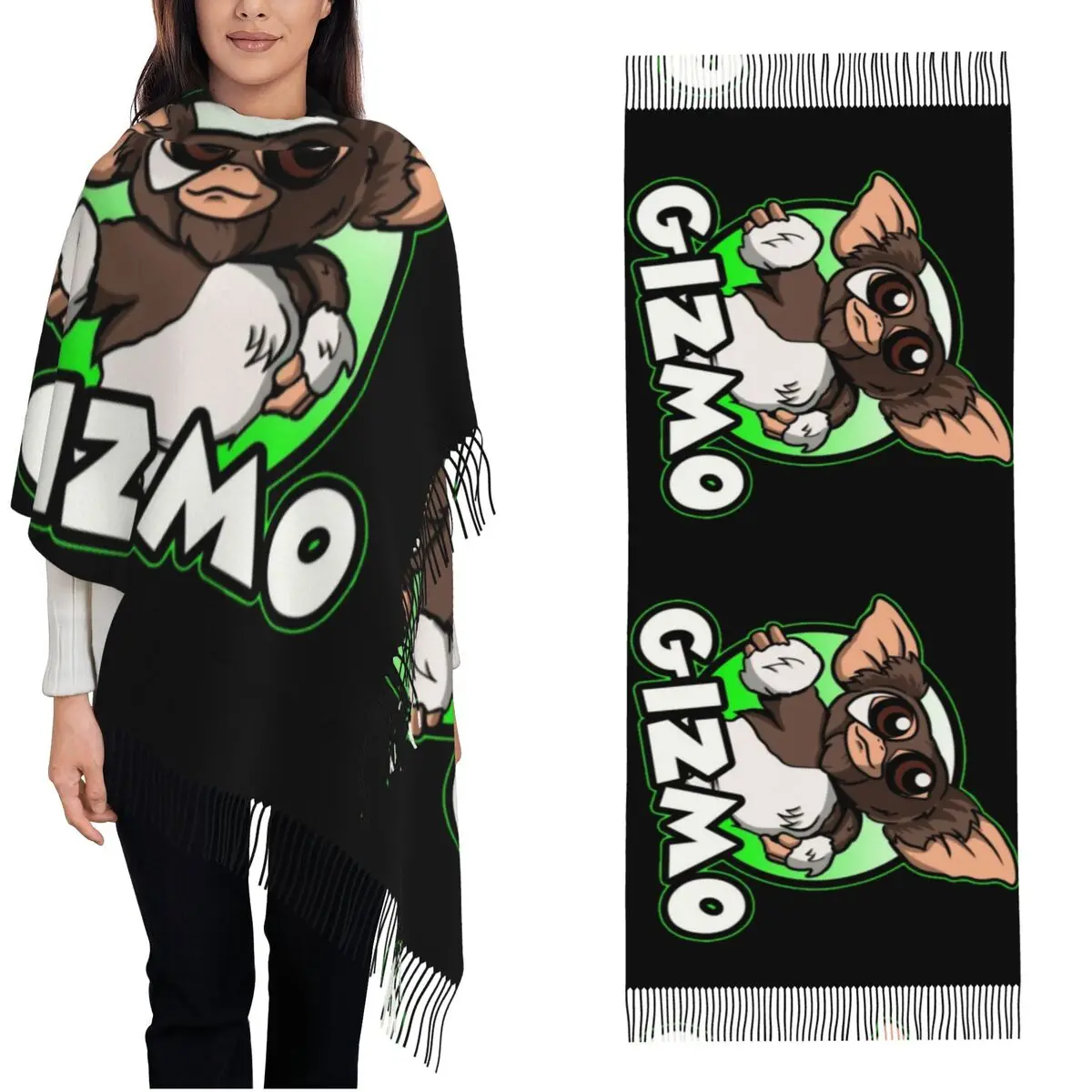 Cute And Cuddly Gizmo Scarf for Womens Warm Winter Pashmina Shawls and Wrap Vintage Gremlin Large Scarves with Tassel for Ladies
Cute And Cuddly Gizmo Scarf for Womens Warm Winter Pashmina Shawls and Wrap Vintage Gremlin Large Scarves with Tassel for Ladies