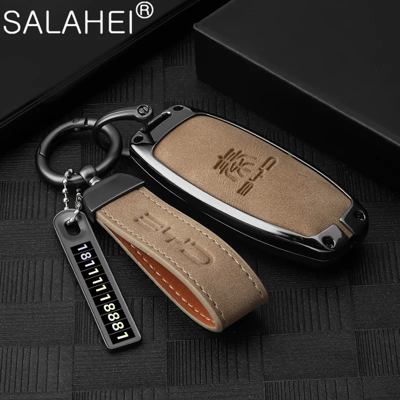 

For BYD Song Tang Pro Qin Generation DM 2018 Yuan Atto 3 Han EV PLUS Max 2019-2021 Suede Car Key Durable Case Shell Accessories