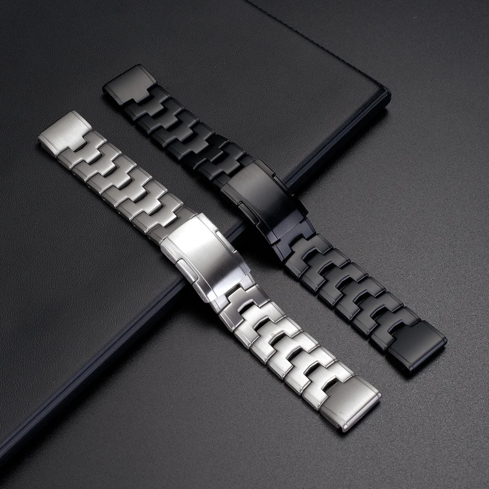 

strap For Garmin EPIX Fenix 7 7X 5 5X Plus 6 6X Pro Descent Mk2i Bracelet Watchbands Quick Release Titanium Alloy Stainless band