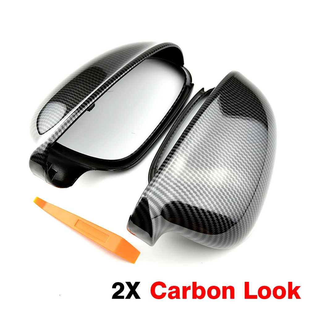 

For VW Golf MK5 2006 2007 2008 2009 2010 1K0857538/1K0857537 Car parts Replacement Rearview Side Wing Mirror Cover Carbon black