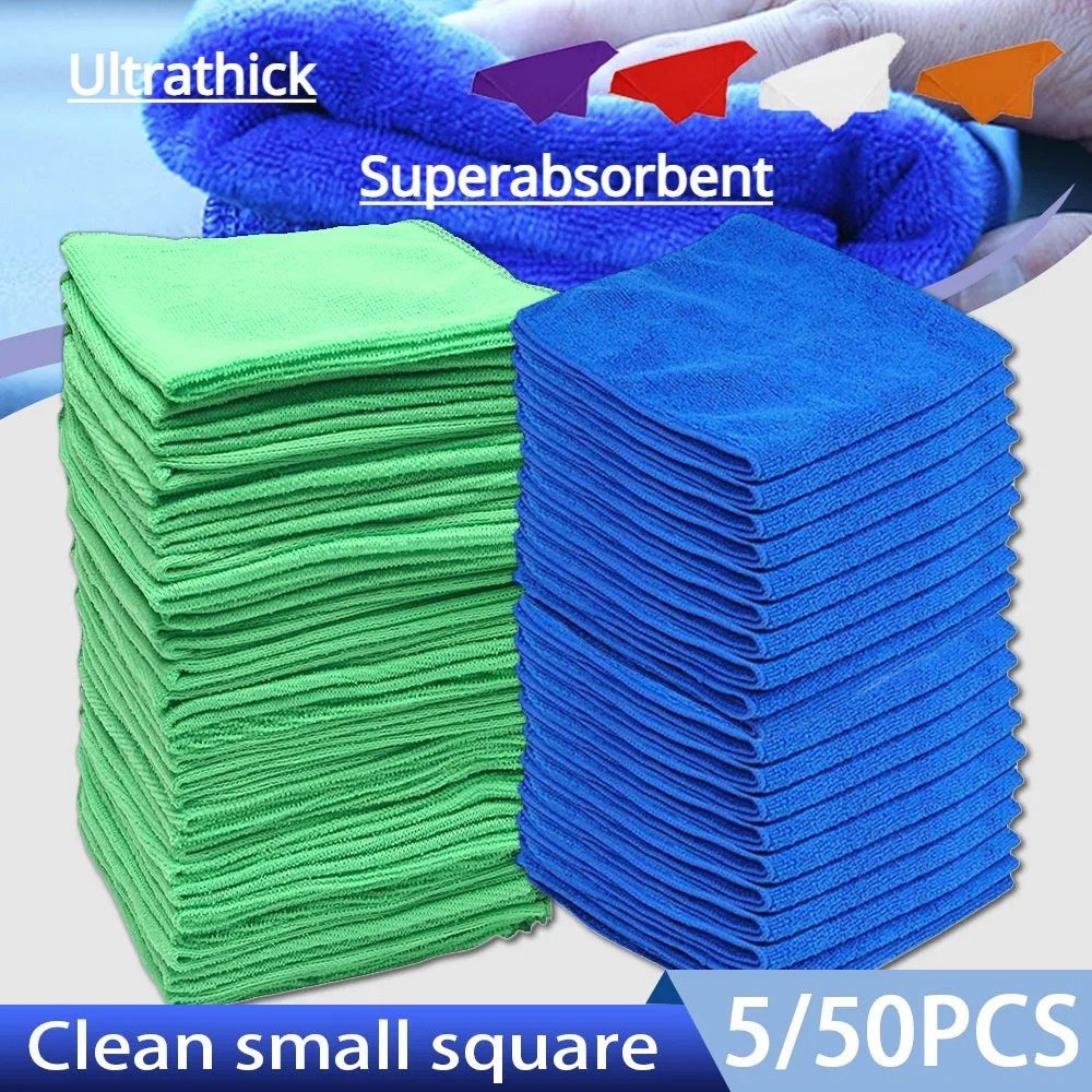 

5-50Pcs Microfiber Towels Car Wash Drying Cloth Towel Household Cleaning Cloths Auto Detailing Polishing Cloth Home Clean Tools