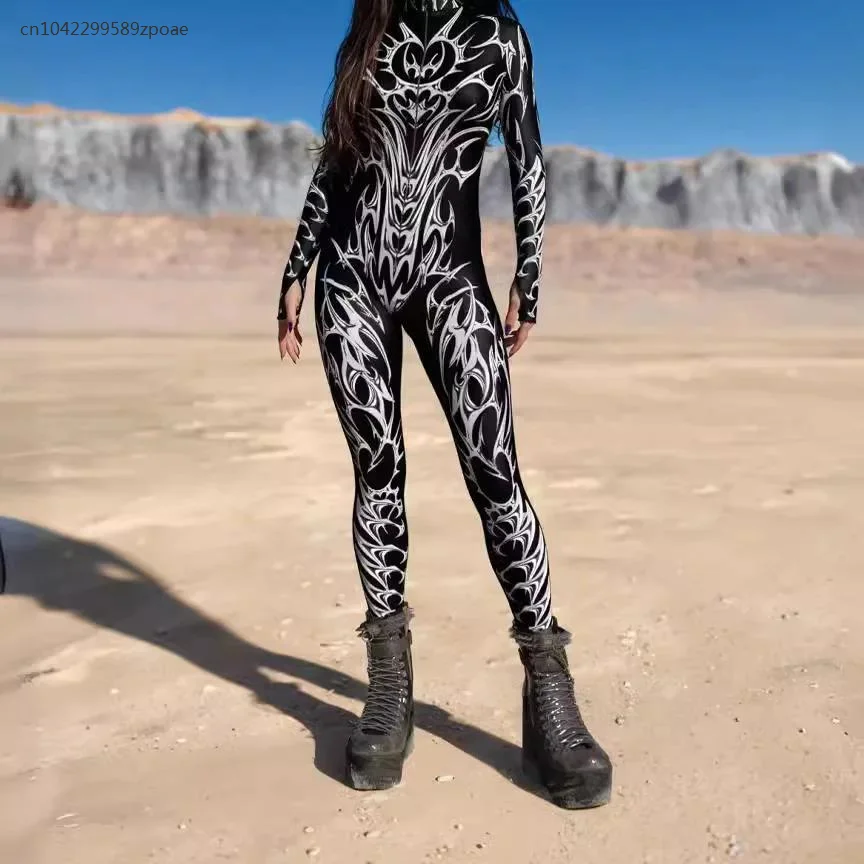 Gothic Cyber Cosplay Punk Jumpsuit Zentai Bodysuit Costume Halloween Party Performance Suit Colorful Print
Gothic Cyber Cosplay Punk Jumpsuit Zentai Bodysuit Costume Halloween Party Performance Suit Colorful Print