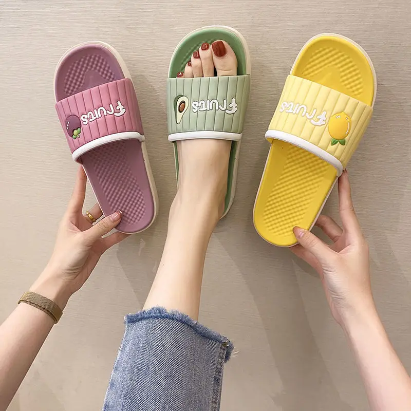 

Flat Slipper Female Summer New 2023 Indoor House Comfortable Cute Sandals with Free Shipping Smiley Face Home Slippers Woman Hot
