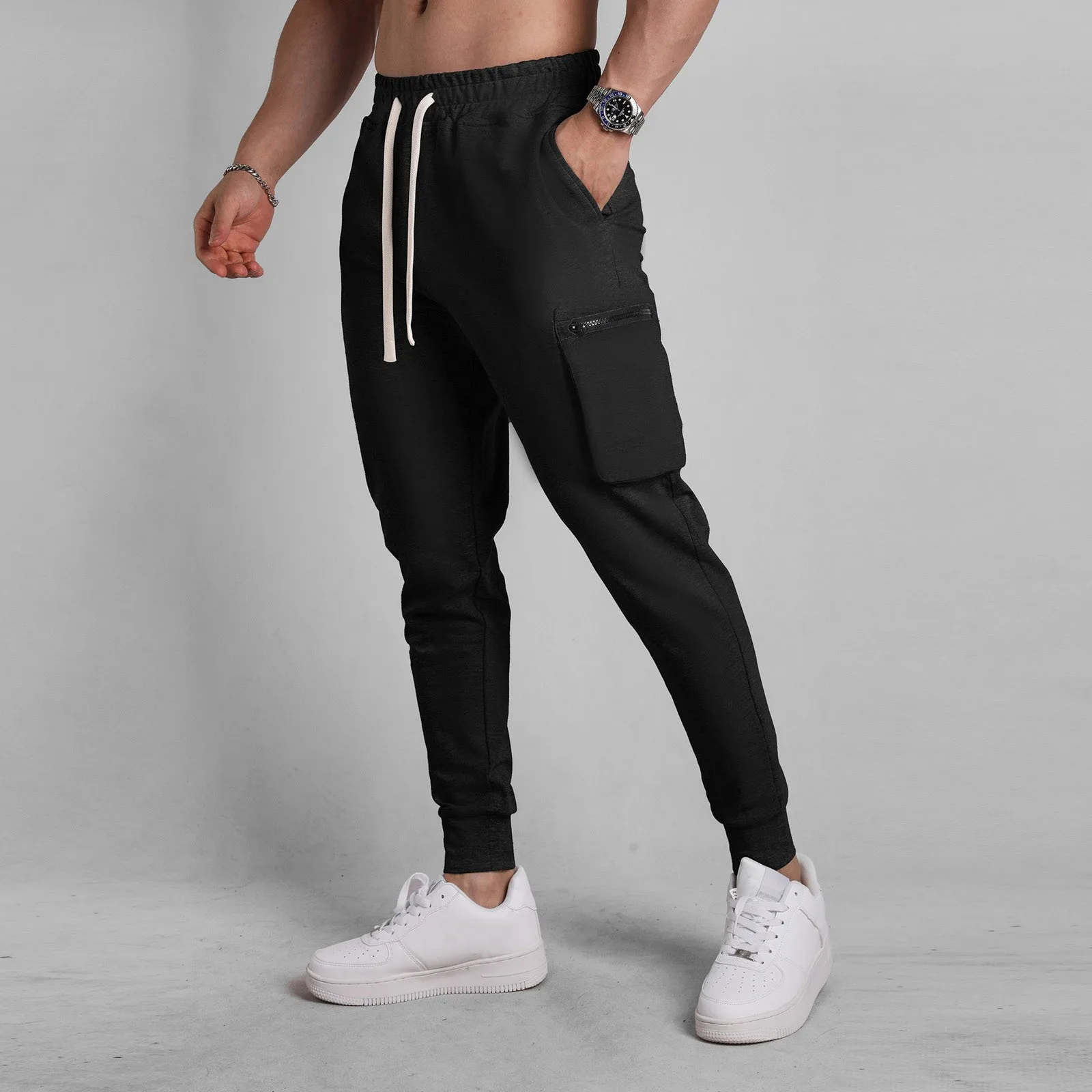 Mens Cargo Pants American Style Vintage Skinny Bunched Feet Sweatpants Solid Multi-Pocket Trousers Casual Comfort Sportswear Man
Mens Cargo Pants American Style Vintage Skinny Bunched Feet Sweatpants Solid Multi-Pocket Trousers Casual Comfort Sportswear Man