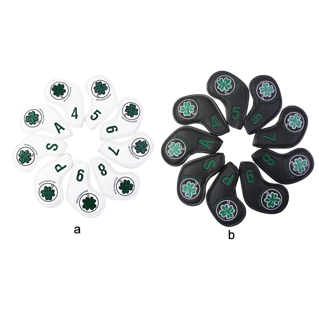 Golf Iron Sleeve Clover Pattern Comfortable Delicate Thickened Plush Sun-proof Head Covers Protective Sheath Black
Golf Iron Sleeve Clover Pattern Comfortable Delicate Thickened Plush Sun-proof Head Covers Protective Sheath Black