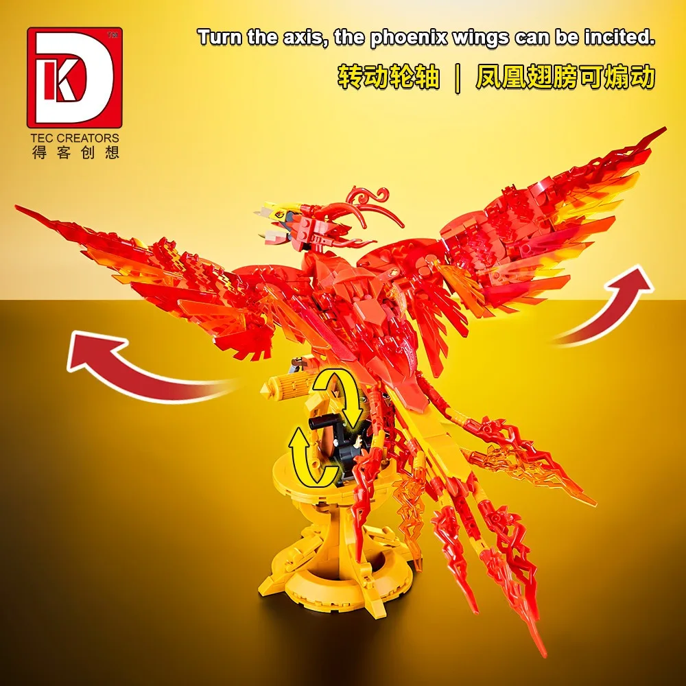 938PCS Creative Magic Movie Fire Phoenix Building Blocks Chinese Fly Divine Beast Animal Bird Model Bricks Assemble Toy Kid Gift 938PCS Creative Magic Movie Fire Phoenix Building Blocks Chinese Fly Divine Beast Animal Bird Model Bricks Assemble Toy Kid Gift