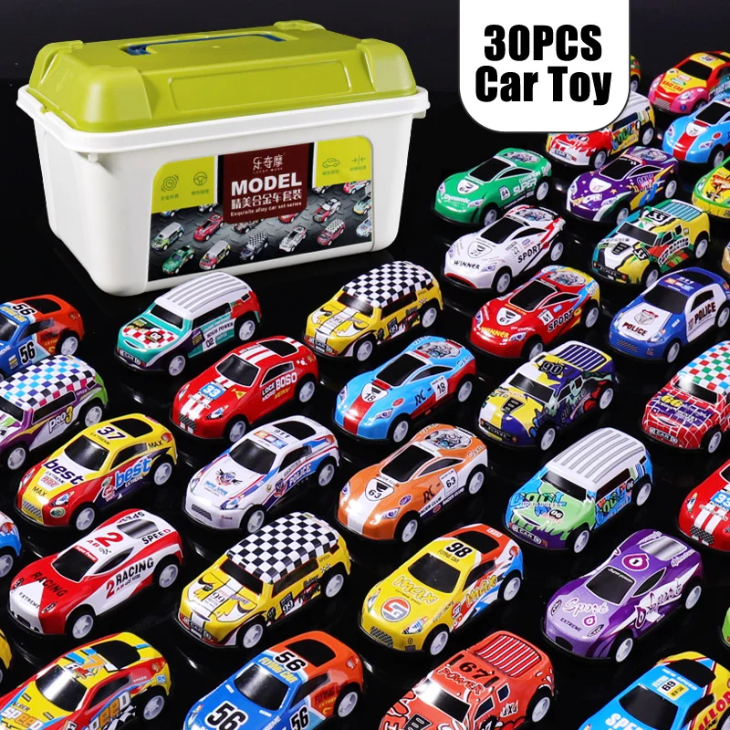30Pcs Children 1:64 Metal Racing Car Model Set with Pull Back Function Education Toys for Boys Ages 3 with Gift Box
30Pcs Children 1:64 Metal Racing Car Model Set with Pull Back Function Education Toys for Boys Ages 3 with Gift Box