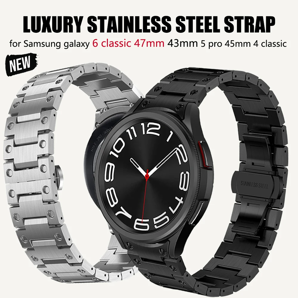 Bracelet for Samsung Galaxy Watch 6 Classic 47mm 43mm Band 4 5 Pro 44mm 40 45mm No Gaps Stainless Steel Strap for Watch4 42 46mm
Bracelet for Samsung Galaxy Watch 6 Classic 47mm 43mm Band 4 5 Pro 44mm 40 45mm No Gaps Stainless Steel Strap for Watch4 42 46mm