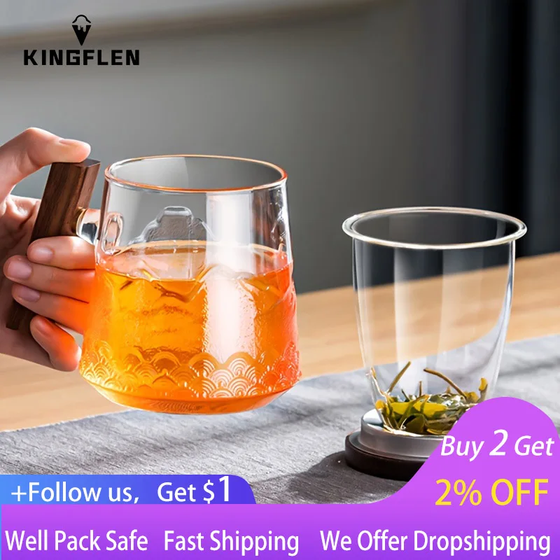 1pc 540ml/18.2oz Tea Moisture Separation Tea Cup With Lid Filter Solid Wood Grip Cup Lid Thickened Glass Water Cup
1pc 540ml/18.2oz Tea Moisture Separation Tea Cup With Lid Filter Solid Wood Grip Cup Lid Thickened Glass Water Cup