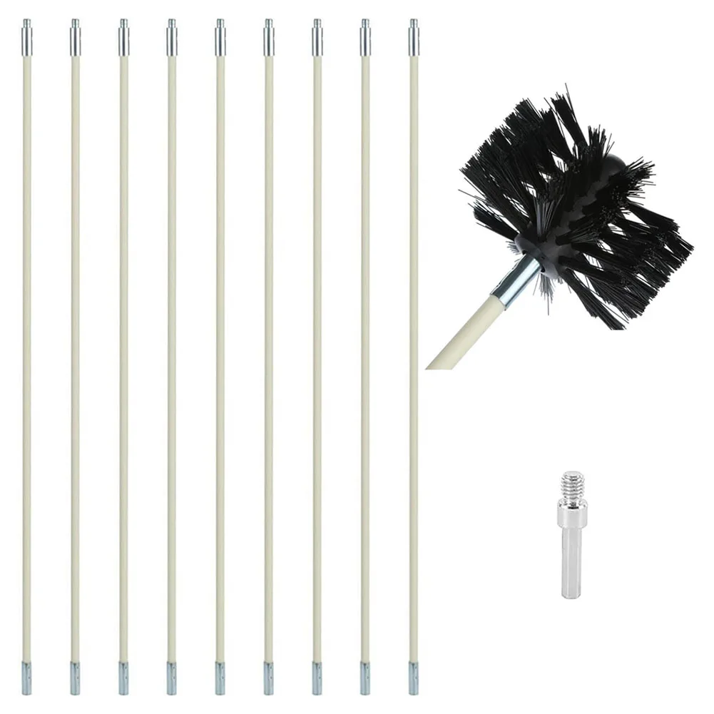 9x Rod Chimney Cleaner Brush Clean Rotary Sweep System Heating Fireplace Kit Tool Set Dryer Duct Inner Wall Cleaning Brushes
9x Rod Chimney Cleaner Brush Clean Rotary Sweep System Heating Fireplace Kit Tool Set Dryer Duct Inner Wall Cleaning Brushes